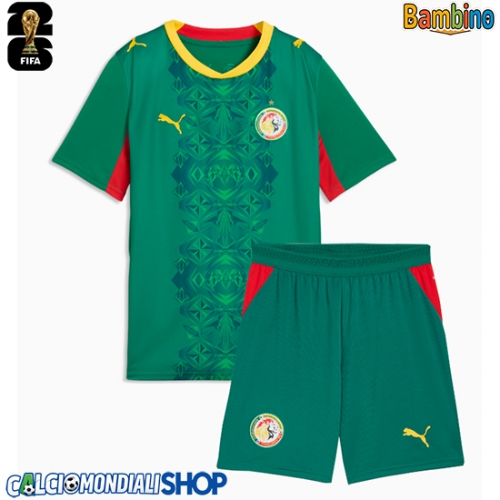 Maglie da calcio Senegal Seconda Maglia Bambino Mondiali 2026  Manica Corta + Pantaloni corti)